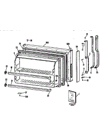 Freezer Door parts for Kenmore Refrigerator 363.9636374 (3639636374, 363 9636374) from AppliancePartsPros.com