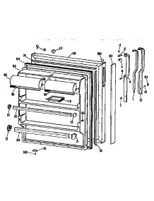 Fresh Food Door parts for Kenmore Refrigerator 363.9636374 (3639636374, 363 9636374) from AppliancePartsPros.com
