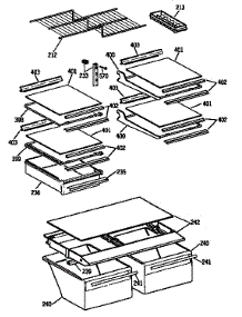 Shelf Parts parts for Kenmore Refrigerator 363.9636516 (3639636516, 363 9636516) from AppliancePartsPros.com