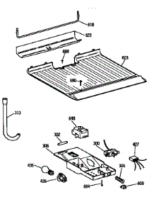 Freezer Floor & Control Parts parts for Kenmore Refrigerator 363.9636516 (3639636516, 363 9636516) from AppliancePartsPros.com