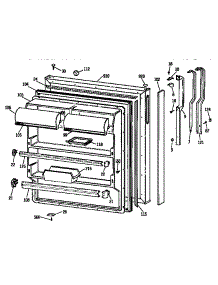 Fresh Food Door parts for Kenmore Refrigerator 363.9636517 (3639636517, 363 9636517) from AppliancePartsPros.com