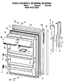 Fresh Food Door parts for Kenmore Refrigerator 363.9636564 (3639636564, 363 9636564) from AppliancePartsPros.com