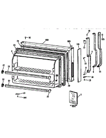 Freezer Door parts for Kenmore Refrigerator 363.9636587 (3639636587, 363 9636587) from AppliancePartsPros.com
