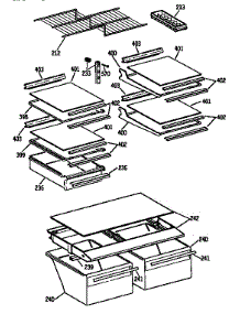 Shelf Parts parts for Kenmore Refrigerator 363.9636587 (3639636587, 363 9636587) from AppliancePartsPros.com