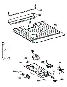 Freezer Floor & Control Parts parts for Kenmore Refrigerator 363.9636587 (3639636587, 363 9636587) from AppliancePartsPros.com