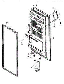 Door parts for Kenmore Refrigerator 363.9640013 (3639640013, 363 9640013) from AppliancePartsPros.com