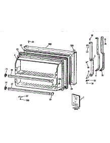 Freezer Door parts for Kenmore Refrigerator 363.9646580 (3639646580, 363 9646580) from AppliancePartsPros.com
