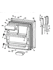 Fresh Food Door parts for Kenmore Refrigerator 363.9646580 (3639646580, 363 9646580) from AppliancePartsPros.com