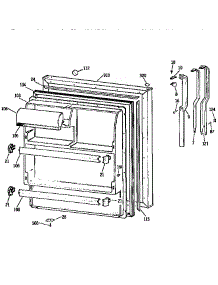 Fresh Food Door parts for Kenmore Refrigerator 363.9654316 (3639654316, 363 9654316) from AppliancePartsPros.com