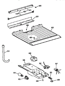 Freezer Floor And Control parts for Kenmore Refrigerator 363.9654316 (3639654316, 363 9654316) from AppliancePartsPros.com
