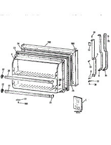 Freezer Door parts for Kenmore Refrigerator 363.9654386 (3639654386, 363 9654386) from AppliancePartsPros.com