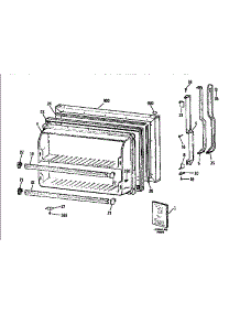 Freezer Door parts for Kenmore Refrigerator 363.9654686 (3639654686, 363 9654686) from AppliancePartsPros.com
