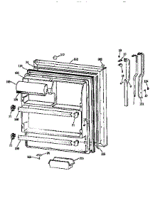 Fresh Food Door parts for Kenmore Refrigerator 363.9654686 (3639654686, 363 9654686) from AppliancePartsPros.com