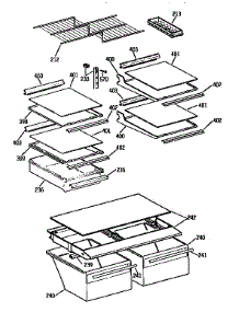 Shelf parts for Kenmore Refrigerator 363.9654686 (3639654686, 363 9654686) from AppliancePartsPros.com