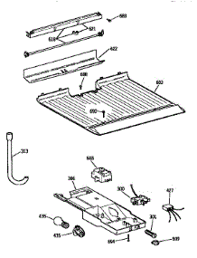 Freezer Floor & Control parts for Kenmore Refrigerator 363.9654686 (3639654686, 363 9654686) from AppliancePartsPros.com