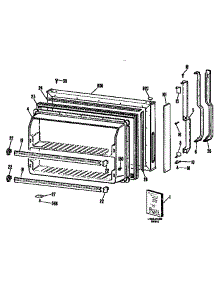 Freezer Door parts for Kenmore Refrigerator 363.9674215 (3639674215, 363 9674215) from AppliancePartsPros.com