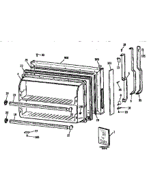 Freezer Door parts for Kenmore Refrigerator 363.9674288 (3639674288, 363 9674288) from AppliancePartsPros.com