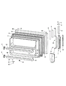 Freezer Door parts for Kenmore Refrigerator 363.9701761 (3639701761, 363 9701761) from AppliancePartsPros.com