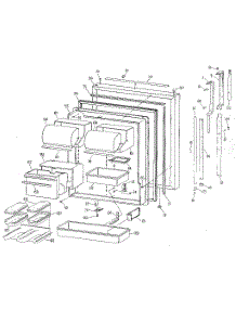 Fresh Food Door parts for Kenmore Refrigerator 363.9705711 (3639705711, 363 9705711) from AppliancePartsPros.com