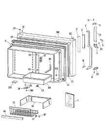 Freezer Door parts for Kenmore Refrigerator 363.9712785 (3639712785, 363 9712785) from AppliancePartsPros.com