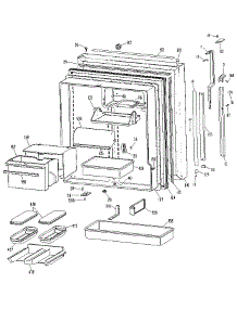 Fresh Food Door parts for Kenmore Refrigerator 363.9712785 (3639712785, 363 9712785) from AppliancePartsPros.com