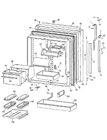 Fresh Food Door parts for Kenmore Refrigerator 363.9712801 (3639712801, 363 9712801) from AppliancePartsPros.com