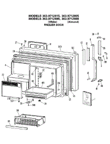 Freezer Door parts for Kenmore Refrigerator 363.9712805 (3639712805, 363 9712805) from AppliancePartsPros.com