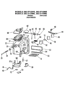 Dispenser parts for Kenmore Refrigerator 363.9712805 (3639712805, 363 9712805) from AppliancePartsPros.com