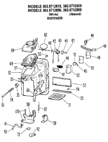 Dispenser parts for Kenmore Refrigerator 363.9712809 (3639712809, 363 9712809) from AppliancePartsPros.com