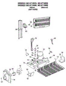 Unit parts for Kenmore Refrigerator 363.9712809 (3639712809, 363 9712809) from AppliancePartsPros.com