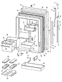 Fresh Food Door parts for Kenmore Refrigerator 363.9712884 (3639712884, 363 9712884) from AppliancePartsPros.com