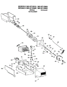 Ice Bucket parts for Kenmore Refrigerator 363.9712885 (3639712885, 363 9712885) from AppliancePartsPros.com