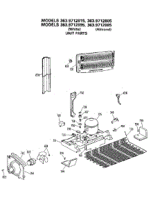 Unit parts for Kenmore Refrigerator 363.9712885 (3639712885, 363 9712885) from AppliancePartsPros.com