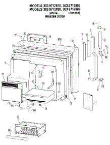 Freezer Door parts for Kenmore Refrigerator 363.9712889 (3639712889, 363 9712889) from AppliancePartsPros.com