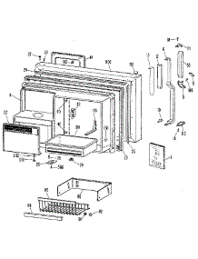 Freezer Door parts for Kenmore Refrigerator 363.9712891 (3639712891, 363 9712891) from AppliancePartsPros.com