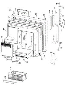 Freezer Door parts for Kenmore Refrigerator 363.9712894 (3639712894, 363 9712894) from AppliancePartsPros.com