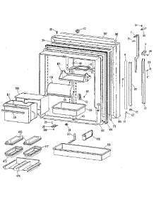 Fresh Food Door parts for Kenmore Refrigerator 363.9715701 (3639715701, 363 9715701) from AppliancePartsPros.com