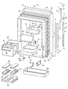 Fresh Food Door parts for Kenmore Refrigerator 363.9715713 (3639715713, 363 9715713) from AppliancePartsPros.com