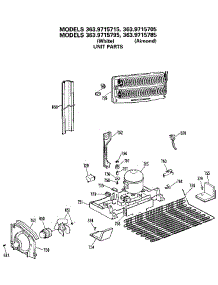 Unit parts for Kenmore Refrigerator 363.9715715 (3639715715, 363 9715715) from AppliancePartsPros.com