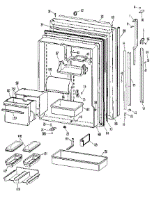 Fresh Food Door parts for Kenmore Refrigerator 363.9715734 (3639715734, 363 9715734) from AppliancePartsPros.com