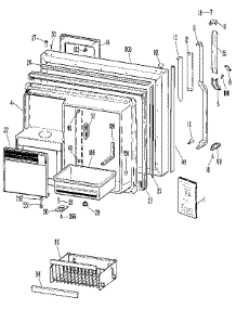 Freezer Door parts for Kenmore Refrigerator 363.9715753 (3639715753, 363 9715753) from AppliancePartsPros.com