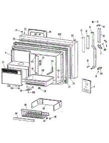 Freezer Door parts for Kenmore Refrigerator 363.9715781 (3639715781, 363 9715781) from AppliancePartsPros.com