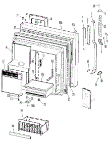 Freezer Door parts for Kenmore Refrigerator 363.9715784 (3639715784, 363 9715784) from AppliancePartsPros.com