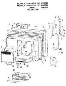 Freezer Door parts for Kenmore Refrigerator 363.9715789 (3639715789, 363 9715789) from AppliancePartsPros.com
