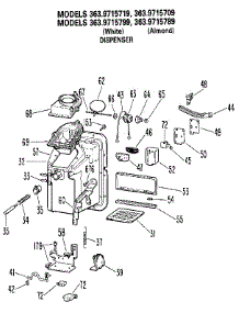 Dispenser parts for Kenmore Refrigerator 363.9715789 (3639715789, 363 9715789) from AppliancePartsPros.com