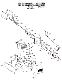 Ice Bucket / Auger parts for Kenmore Refrigerator 363.9715789 (3639715789, 363 9715789) from AppliancePartsPros.com