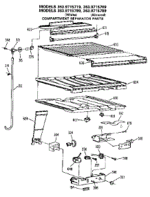 Comparment Separator / Divider Block parts for Kenmore Refrigerator 363.9715789 (3639715789, 363 9715789) from AppliancePartsPros.com