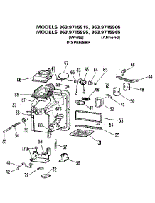 Dispenser parts for Kenmore Refrigerator 363.9715905 (3639715905, 363 9715905) from AppliancePartsPros.com