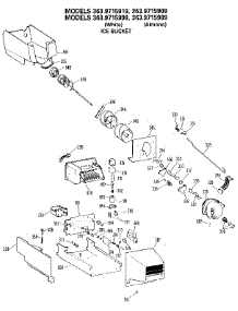 Ice Bucket parts for Kenmore Refrigerator 363.9715909 (3639715909, 363 9715909) from AppliancePartsPros.com