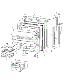Fresh Food Door parts for Kenmore Refrigerator 363.9715911 (3639715911, 363 9715911) from AppliancePartsPros.com